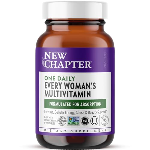 Women's Multivitamin for Immune, Beauty + Energy Support with 20+ Nutrients -- Every Woman's One Daily, Gentle on the Stomach, 96 Count