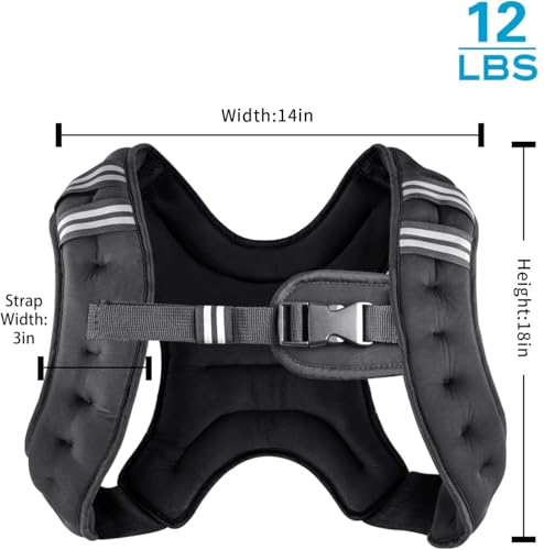 Weighted Vest Weight Vest for Men Women Kids Weights Included, Body Weight Vests Adjustable for Running, Training Workout, Jogging, Walking