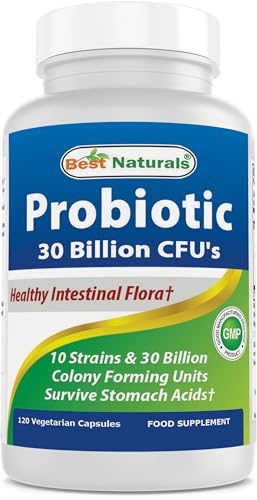 Probiotic 10 Strains & 30 Billion CFU Intestinal Flora, 120 Veggie Capsules - Shelf Stable probiotic (4146365)
