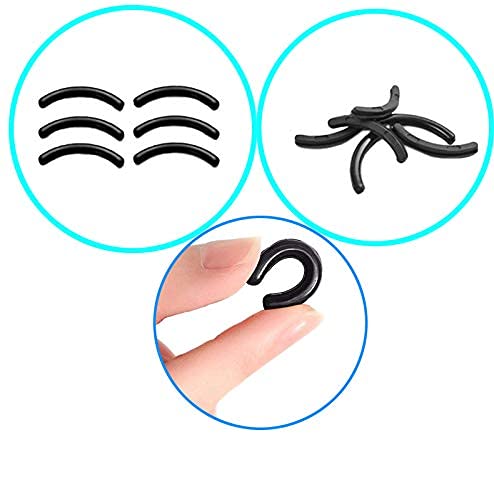20pcs Universal Soft Silicone Eyelash Curler Replacement Pads Refill Pads for Eyelash Curler - Black, BK-10533