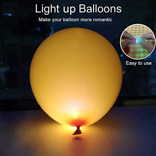 100pcs LED Balloon Light Mini Round Balls Lights, Waterproof Tiny Led Light Long Standby Time Lights for Balloon Paper Lantern Easter Eggs Birthday Party Wedding Halloween Christmas Decoration