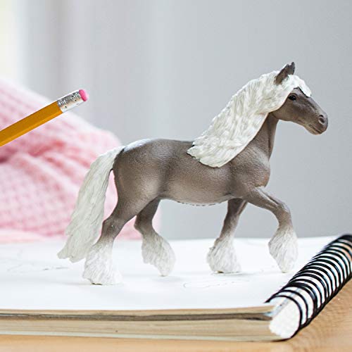 Farm World Realistic Silver Dapple Mare Gray Horse Figurine - Highly Detailed and Durable Farm Animal Figurine for Boys and Girls, Gift for Kids Ages 3+