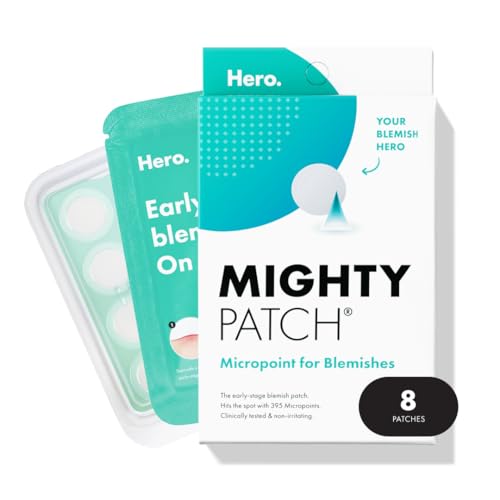 Micropoint™ for Blemishes from Hero Cosmetics - Hydrocolloid Acne Spot Treatment Patch for Early Stage Zits and Hidden Pimples, 395 Micropoints (8 Patches)
