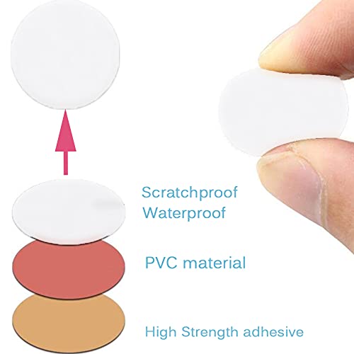 Self-Adhesive Screw Hole Stickers, 280 Pcs 0.71inch/18mm Self-Adhesive Screw Covers Caps Dust Proof Sticker for Wood Screw-White (280pcs-0.71inch/18mm)