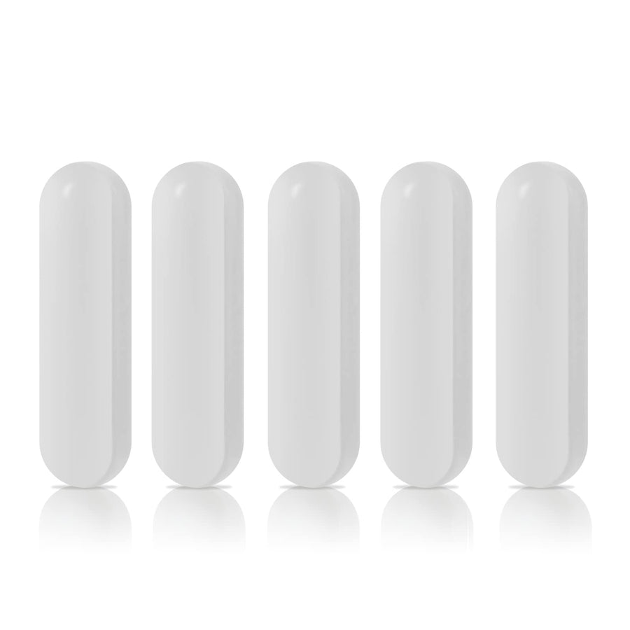 5 Pcs 15mm(0.6 inch) PTFE Magnetic Stirrer Mixer Stir Bar,White Color,Laboratory Bar,Stir Plate Bar,Stir Bars