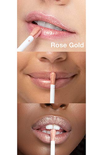 Rose Gold Slip Luxe Gloss with Subtle Shimmer - High-Impact Shine & Long-Lasting Wear, Nourish, Hydrate, and Heal Your Lips, 0.21 fl. oz.