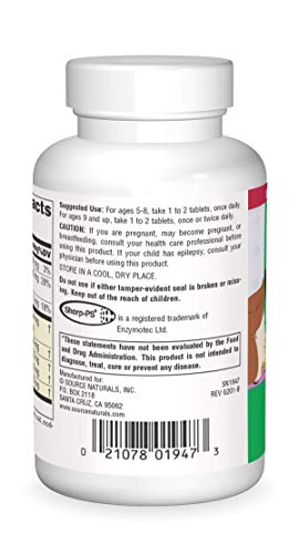 Attentive Child - Healthy Cognitive Nutrients for Active Children - Improved Focus & Attention with DMAE, Magnesium, Zinc & Grape Seed Extract - 120 Tablets