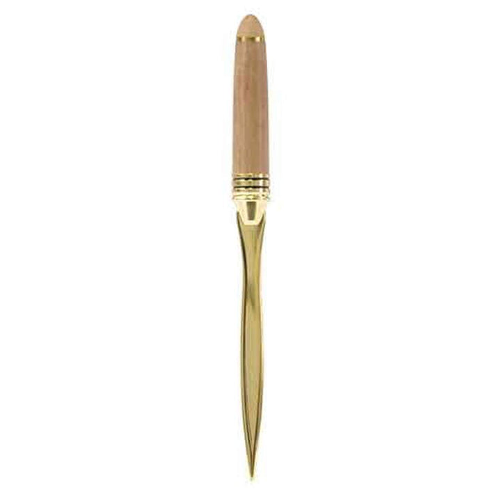 Maple Letter Opener - Gold Shaft
