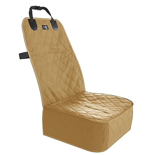 Dog Car Seat Cover, Waterproof Front Seat Protector for SUV Truck Sedan, Pet Safety Travel Comfort System with Universal Fit, Black