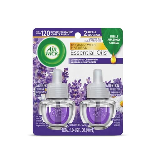 Plug in Scented Oil Refill, 2ct, Lavender & Chamomile, Essential Oils, Air Freshener