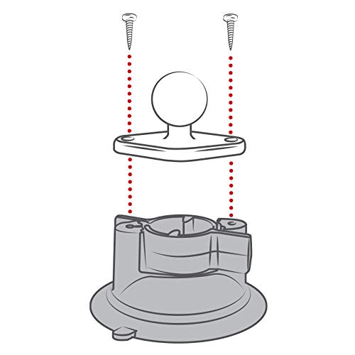 RAM Mounts Twist-Lock Suction Cup Base RAP-224-1U Compatible with RAM B Size 1 Ball Components