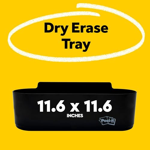Dry Erase Accessory Tray, Black (DEFTRAY), 6 x 6.75 x 0.06