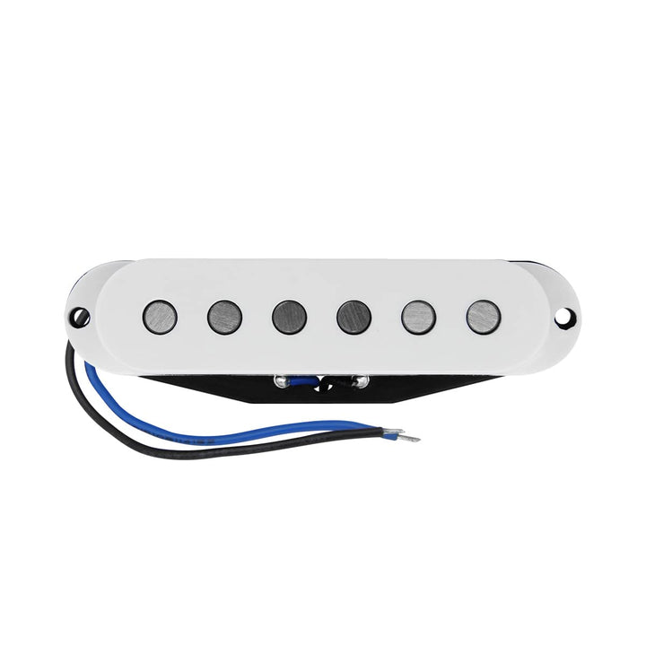 Alnico 5 Single Coil Pickups Flat Pole Guitar Neck/Middle/Bridge Pickup Set White