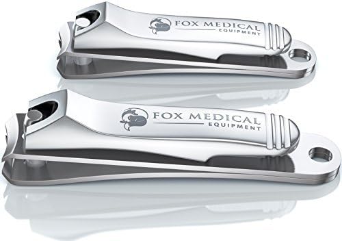 Professional Nail Clippers for Men and Women - Surgical Grade Stainless Steel Fingernail Clipper Set - Big Toenail Clippers for Large Nails - Best for Thick and Ingrown Toenails