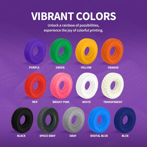 TPU Filament 1.75mm Flexible TPU Roll, 95A Soft 3D Printer Filament, 1kg Spool (2.2 lbs), Dimensional Accuracy +/- 0.02 mm (TPU Black)