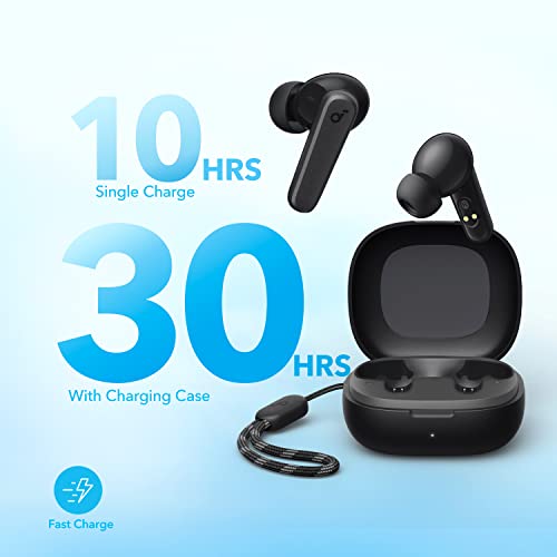 by Anker P20i True Wireless Earbuds, 10mm Drivers with Big Bass, Bluetooth 5.3, 30H Long Playtime, Water-Resistant, 2 Mics for AI Clear Calls, 22 Preset EQs, Customization via App