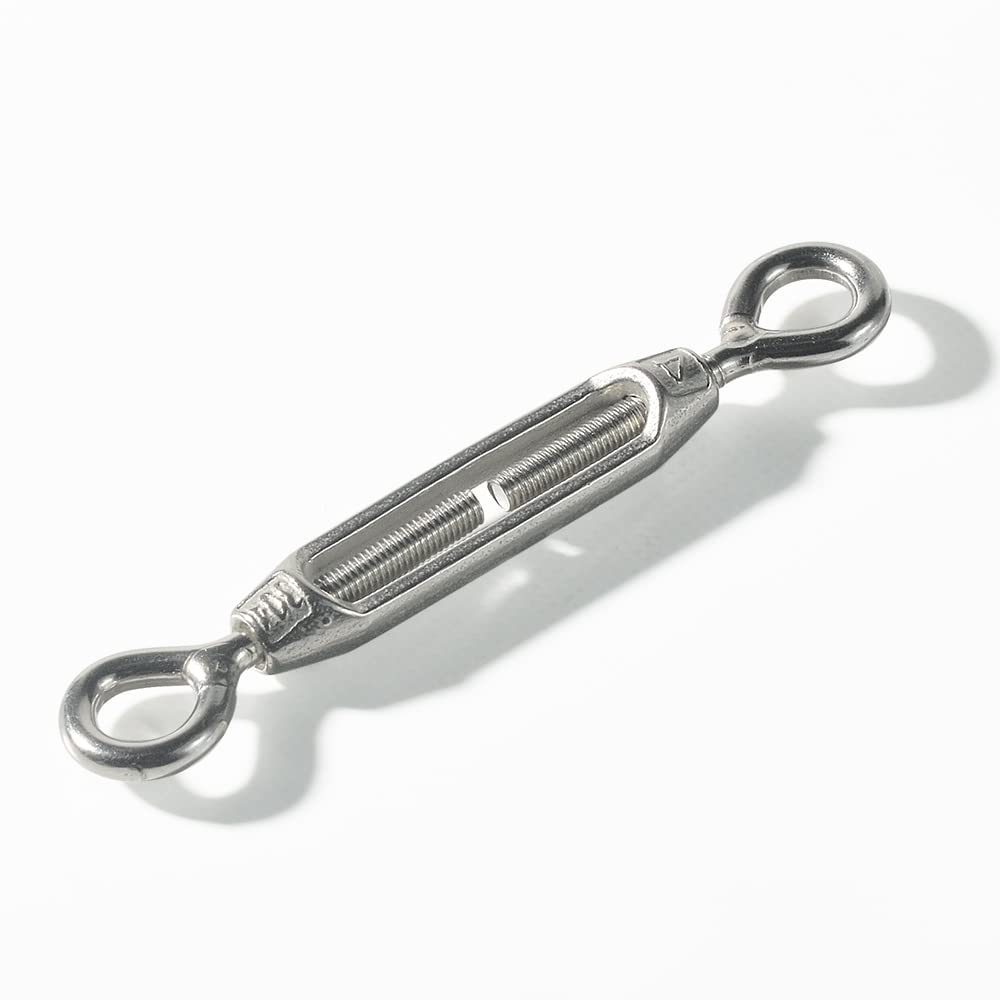 M4 Eye & Eye/O to O Turnbuckle 304 Stainless Steel, Hardware Kit for Wire Rope Tension Heavy Duty, for Sun Shade, Tent Installation, Anti-Rust, 6 Packs