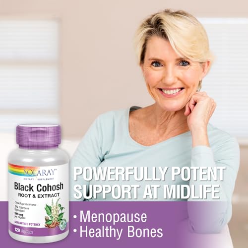 Black Cohosh Root & Extract 545mg | Womens Health & Menopause Support Supplement | Non-GMO | 120 VegCaps