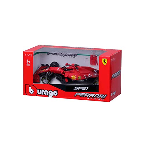 B18-36829L 1:43 F1 2021 Ferrari SF21 Leclerc, Assorted Colours,Unisex Children