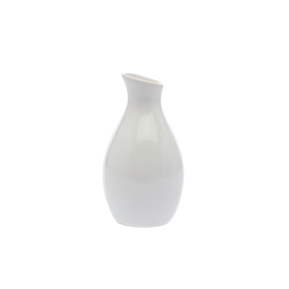 American METALCRAFT, Inc. BVJGG4 3-7/8 High Ceramic Jug Vase, 4', White, 1 Count (Pack of 1)
