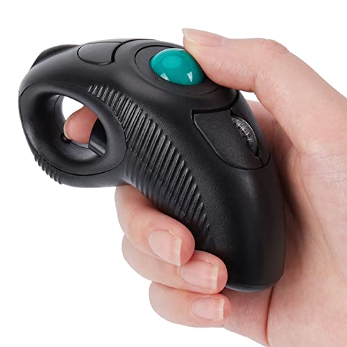 Wireless USB Handheld Finger Trackball Mouse with Laser Pointer