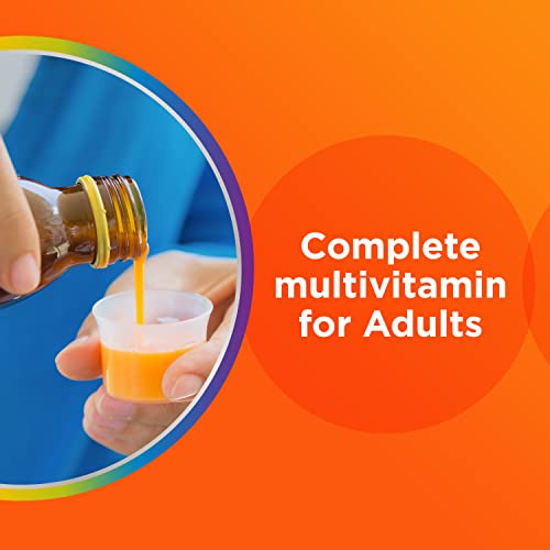 Liquid Multivitamin for Adults, Multivitamin/Multimineral Supplement with B Vitamins and Antioxidants, Citrus Flavor - 8 Fl Oz
