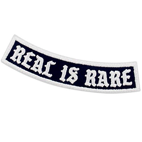 Real is Rare Patch Embroidered Biker Applique Iron On Sew On Emblem