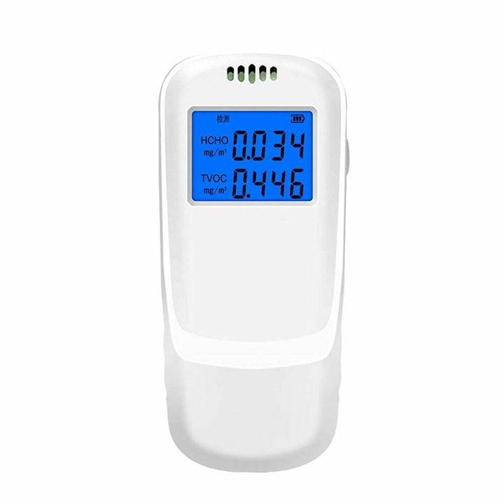 ONBG Air Quality Monitor, Handheld high-Precision Formaldehyde Detector, Used to detect HCHO TVOC's air Quality Monitor Indoor, Suitable for Home Factory School Mold Detector, White