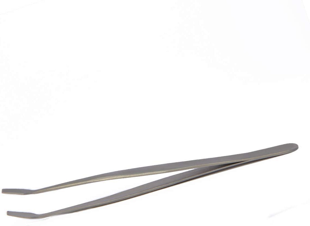 Stamp Tweezers - 4.7 inch Curved Stamp Tongs. Extra Thin Edges, Perfect for Stamp Collecting, Collection Book and Collectors Album