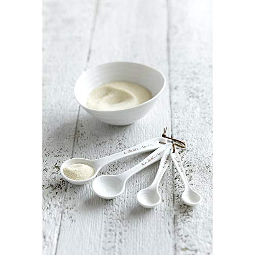 Sophie Conran Measuring Spoons | Set of 6 White Spoons | Made from Fine Porcelain | Dishwasher Safe | Perfect Flatware for Home, Kitchen, and Restaurant