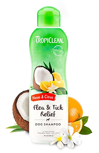 Citrus Flea & Tick Shampoo for Dogs, Soothing Bite Relief, Fresh Citrus Scent, Made in the USA, 20oz.