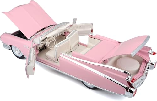 1959 Cadillac Eldorado Biarritz Convertible, Pink - Premiere 36813 - 1/18 Scale Diecast Model Toy Car