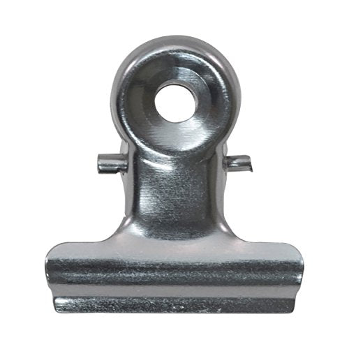 Hinge Clips, Antique Satin Nickel Finish, Pack of 15 Miniature Metal Bulldog Clips, 7/8 x 7/8 Inch, TH92692