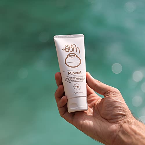 Mineral SPF 50 Sunscreen Body Lotion| Broad Spectrum Moisturizing Facial Sunblock with Vitamin E | Vegan and Hawaii 104 Act Compliant (Octinoxate & Oxybenzone Free) | Travel Friendly 3 oz