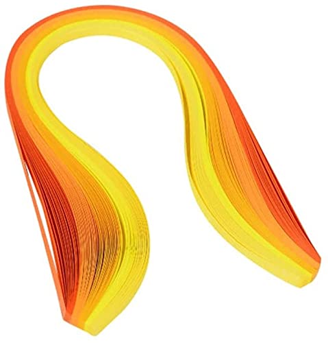 Yellow Quilling Paper Gradient Quilling Strips 5MM Crafts Paper Filigrana Color Ramps Chromatic Crescendo 120pcs Length 21inch