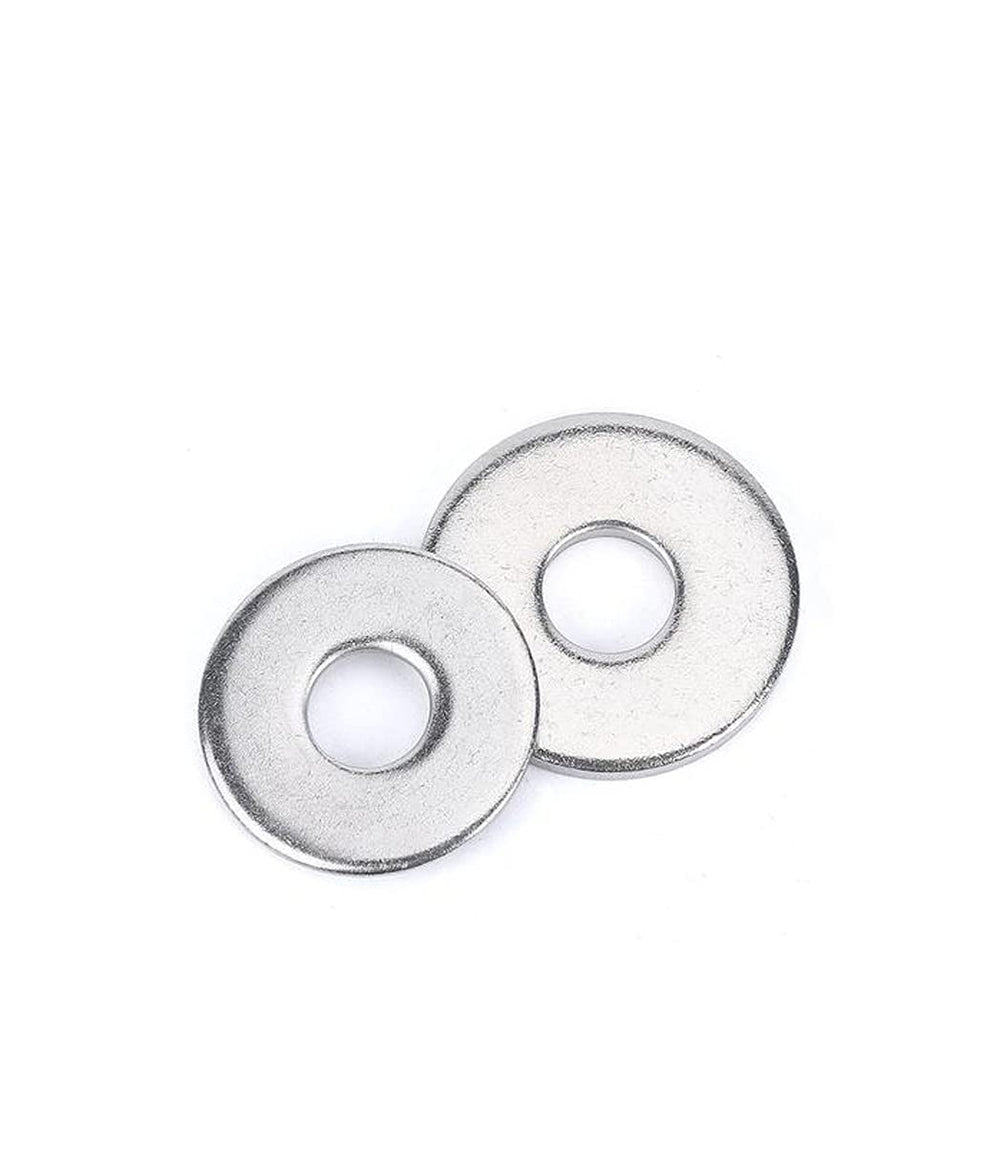 100pcs M4 x 12mm x 1mm Large Flat Washers, 304 Stainless Steel, Plain Finish