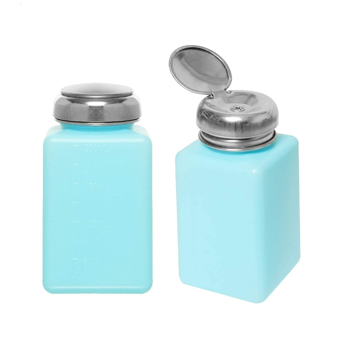 2 Pack 200ml Push Down Alcohol Dispenser Pump Bottle Methanol Container