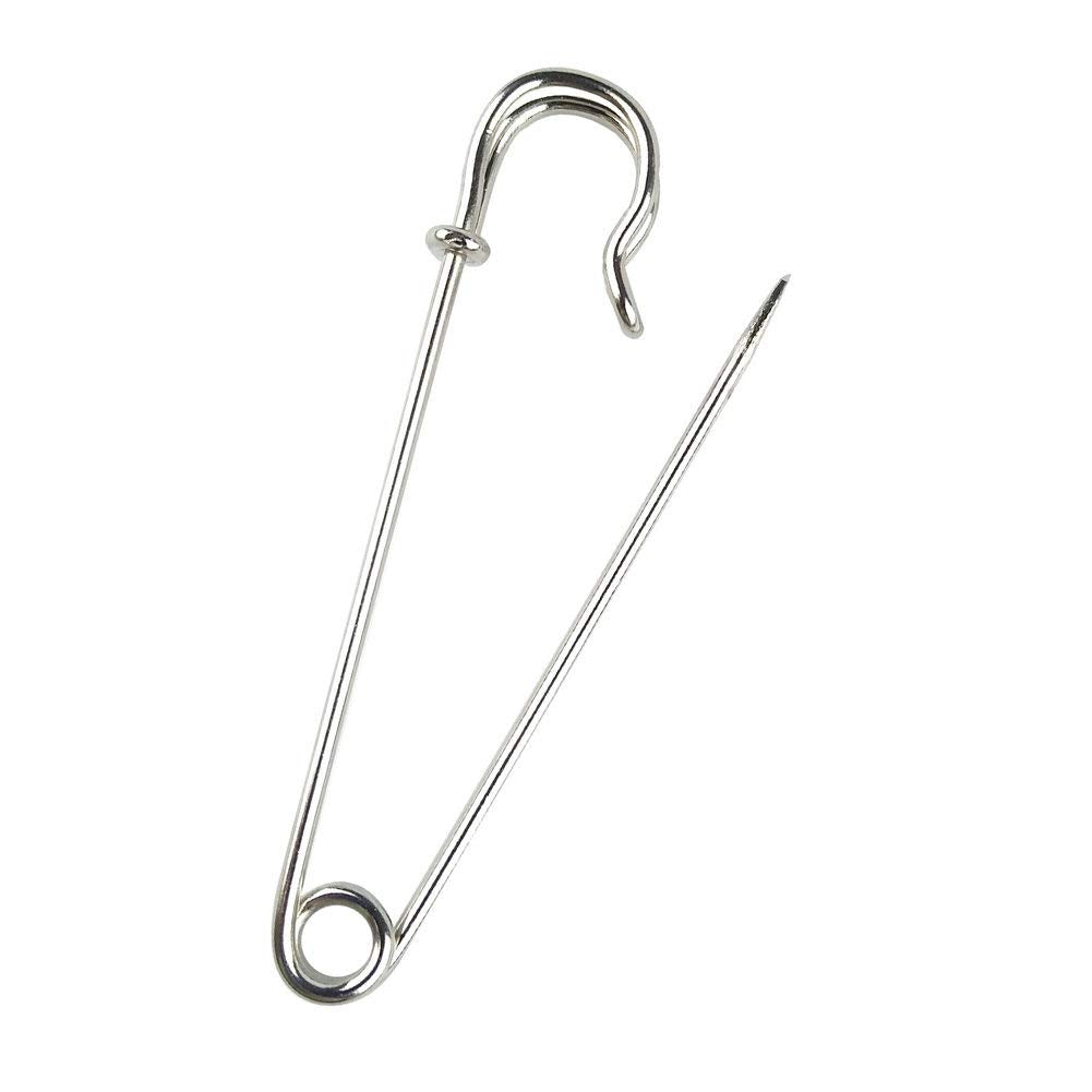 Safety Pins Extra Large Heavy Duty - 22PCS 3Inch Blanket Pins, Strong & Sturdy Bulk Pins for Blankets, Skirts, Crafts, Kilts - Silver