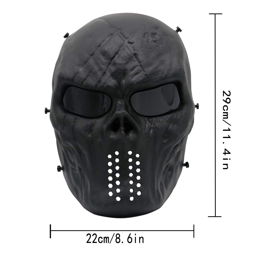 Full Face Airsoft Mask, for Masquerade Halloween Cosplay, Movie Props and Other Outdoor Activities