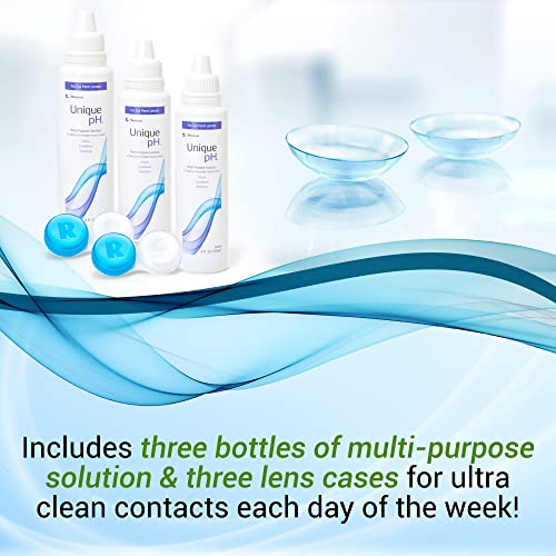 Unique pH Multi-Purpose Solution with RGP Lens Case, 4 Fl Oz (Pack of 3)