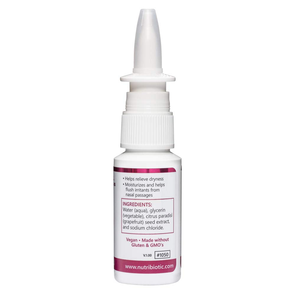 Nasal Spray 1 Fl Oz | Nasal Lubricant with Grapefruit Seed Extract & Sodium Chloride | Help Flush Irritants from Nasal Passages | Convenient Measured Dose Pump | Drug-Free & Non-Medicated