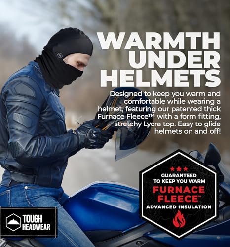 Winter Neck Warmer Ski Mask for Men & Women, Winter Face Mask for Cold Weather, Motorcycle Helmet Liner - Black | Balaclava Style