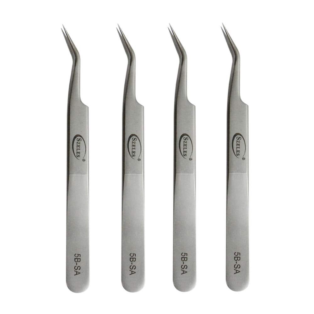 Volume Tweezers Stainless Steel Ultra Rigidity Curved Curved Pro Beauty Eyelash Extension Tool 5B-SA