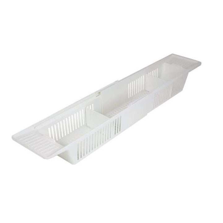 Bath Toy Organizer Storage Basket, 3 Compartment Horizontal Large Openings Bath Toy Organizer for Tub, Large Capacity Bath Toy Organizer with Large Openings, White
