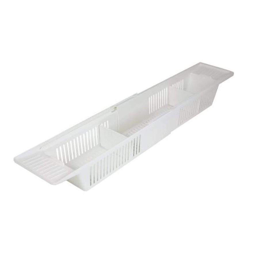 Bath Toy Organizer Storage Basket, 3 Compartment Horizontal Large Openings Bath Toy Organizer for Tub, Large Capacity Bath Toy Organizer with Large Openings, White