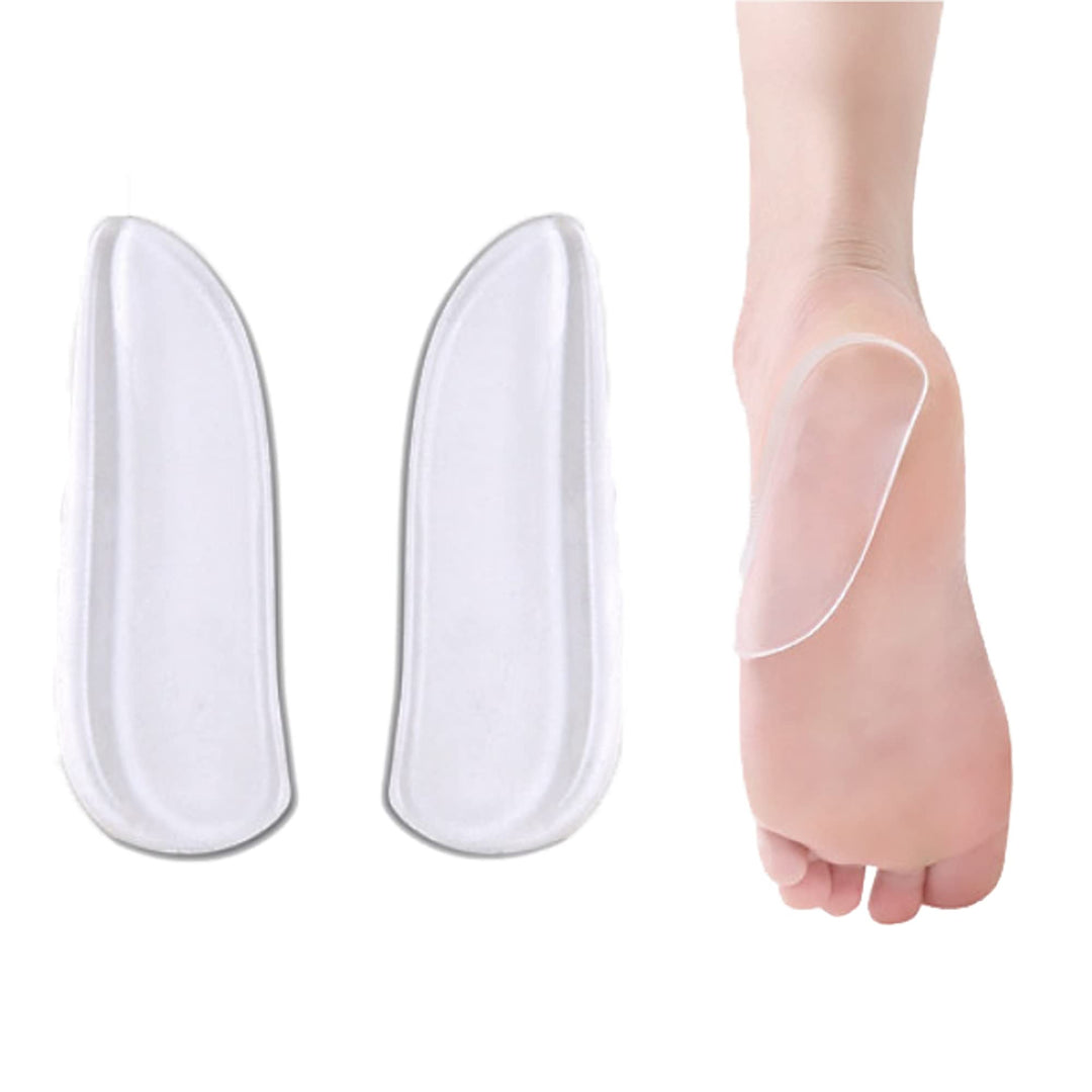 Medial & Lateral Heel Wedge Silicone 2 Pairs - Universal - Adhesive Shoe Insert for Knock Knee Pain, Bow Legs, Foot Alignment - Pronation, Supination