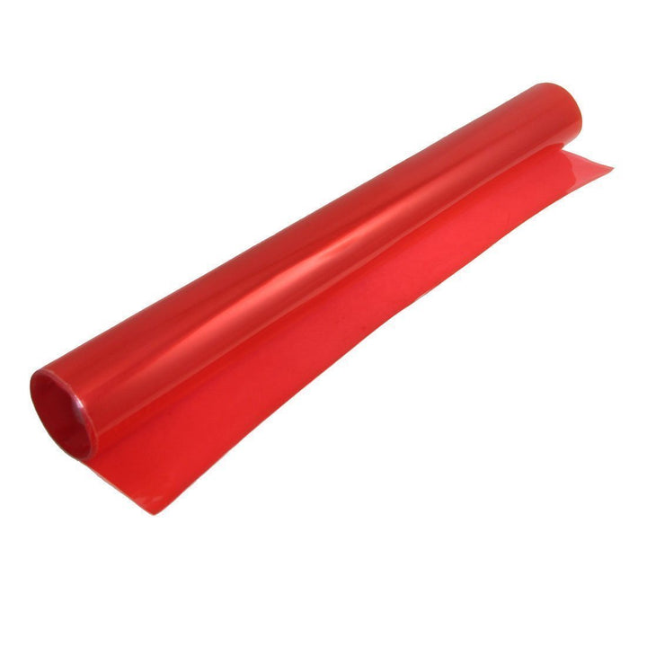 12 by 48 Inches Self Adhesive Headlight, Tail Lights, Fog Lights Tint Vinyl Film (12 X 48, Red)
