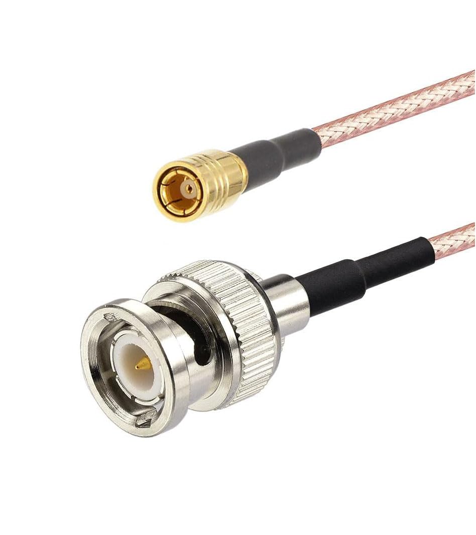 RF coaxial coax cable assembly BNC male to SMB female 12''