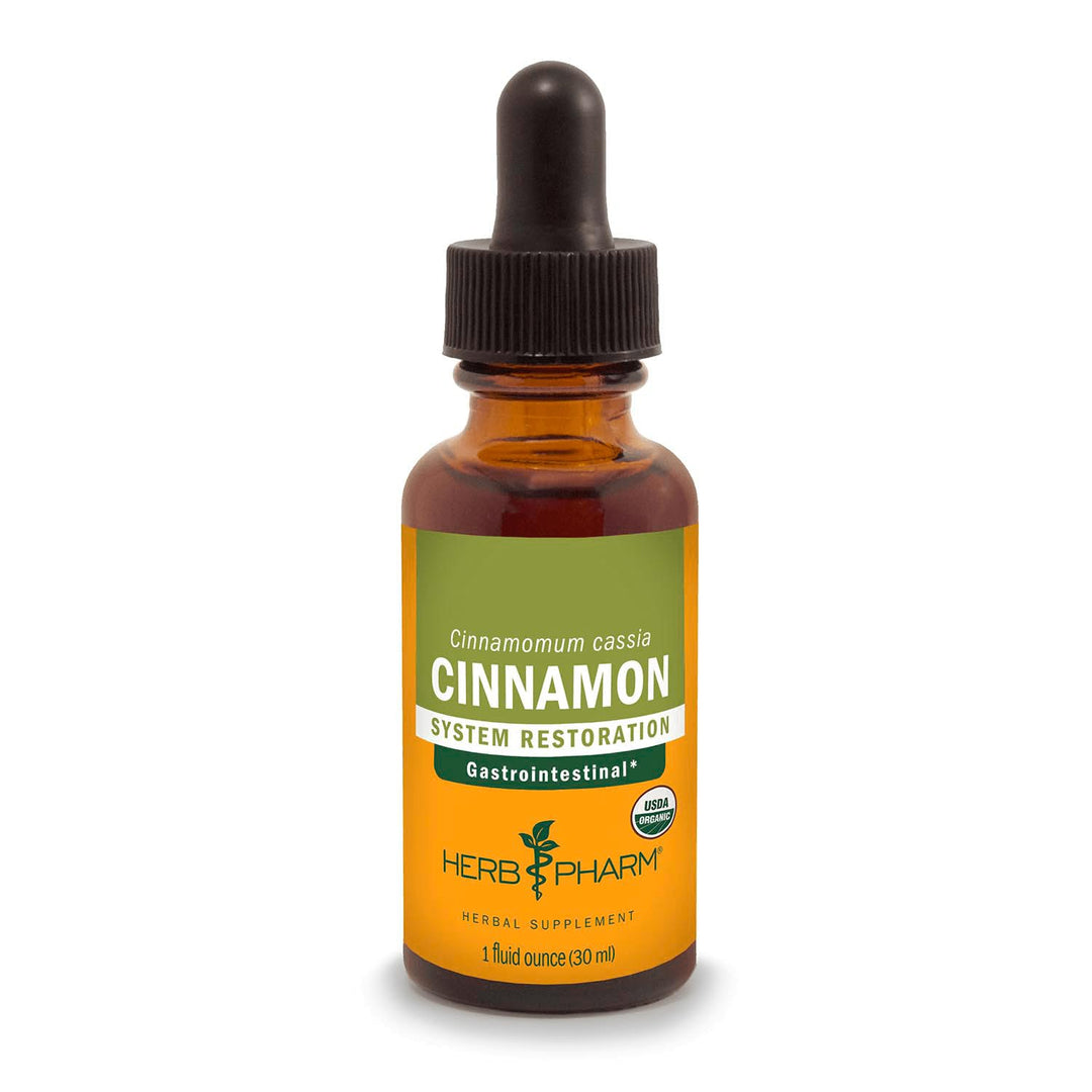Herb Pharm Certified Organic Cinnamon Liquid Extract for Cardiovascular and Circulatory Support - 1 Ounce