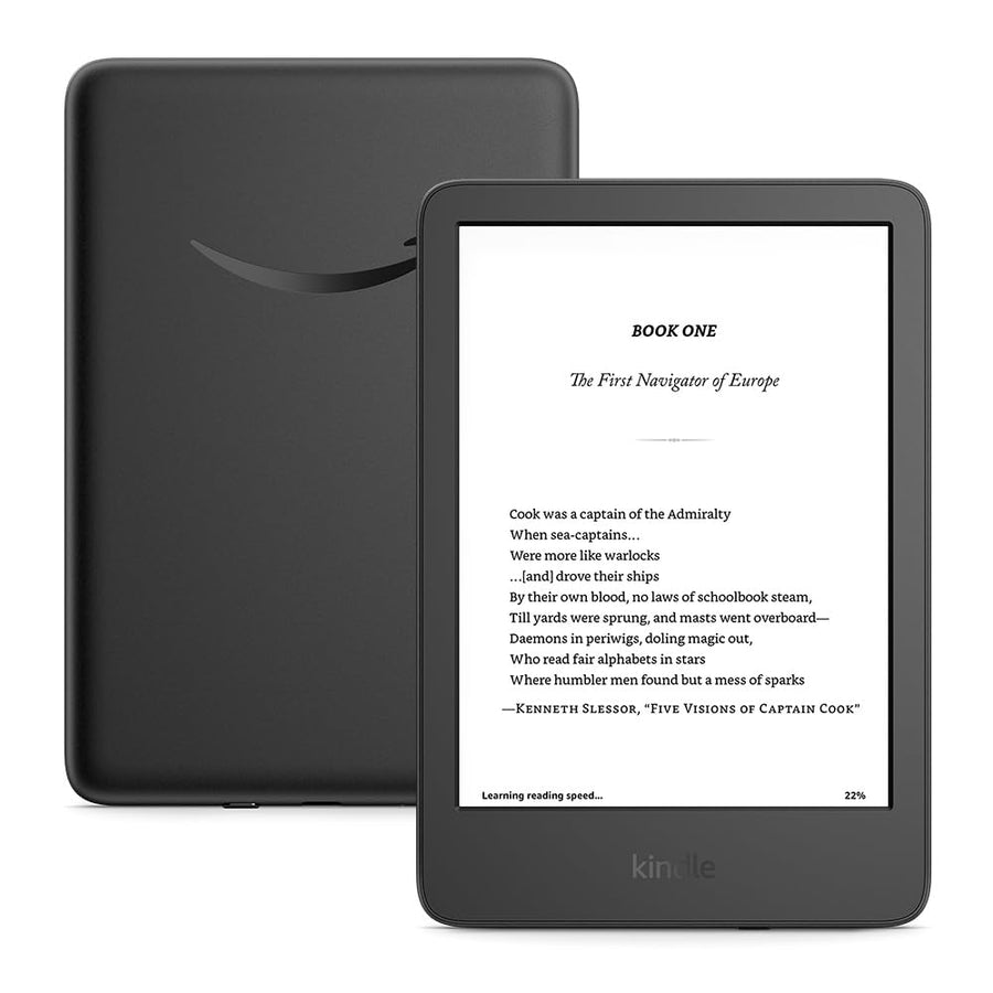 Kindle (16 GB) - Lightest and most compact Kindle, now with faster page turns, and higher contrast ratio, for an enhanced reading experience - Black
